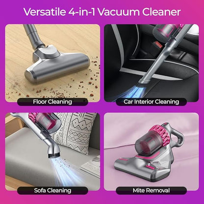 4-in-1 Cordless Vacuum Cleaner – Lightweight Stick & Handheld, Rechargeable, Powerful Suction for Home, Car, Pet Hair & Hard Floors