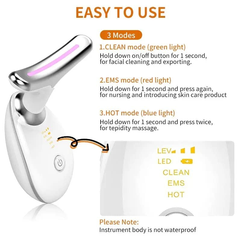 Youthful Skin, Instantly – 2-in-1 Face & Neck Massager