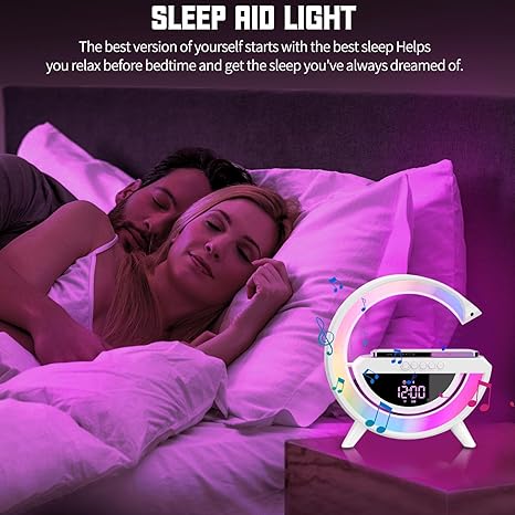 Aldorian™-Multi-function Bluetooth Speaker - Colorful Ambient Light Wireless Charging Clock All-in-One