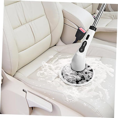 Electric Spin Scrubber – Cordless Cleaning Brush with 9 Brush Heads, 2 Speeds (300/400 RPM), 90-Min Battery – For Bathroom, Windows, Car & More