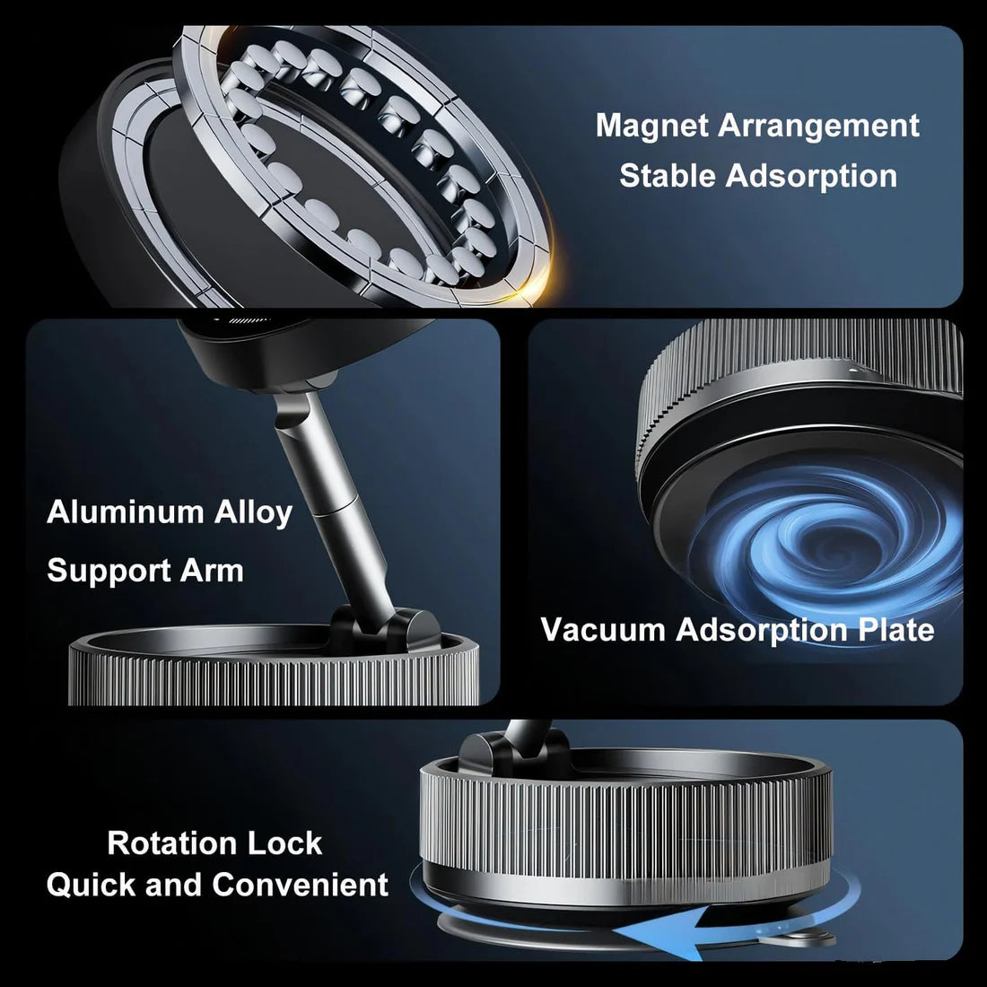 Magnetic Bracket with Vacuum Suction